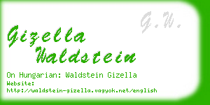 gizella waldstein business card